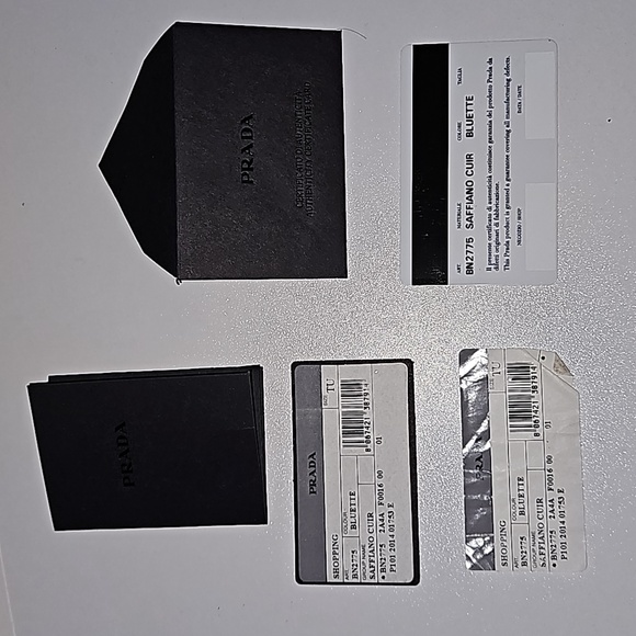 Prada Medium Saffiano Leather Double Bag Blue/Red - Picture 10 of 11